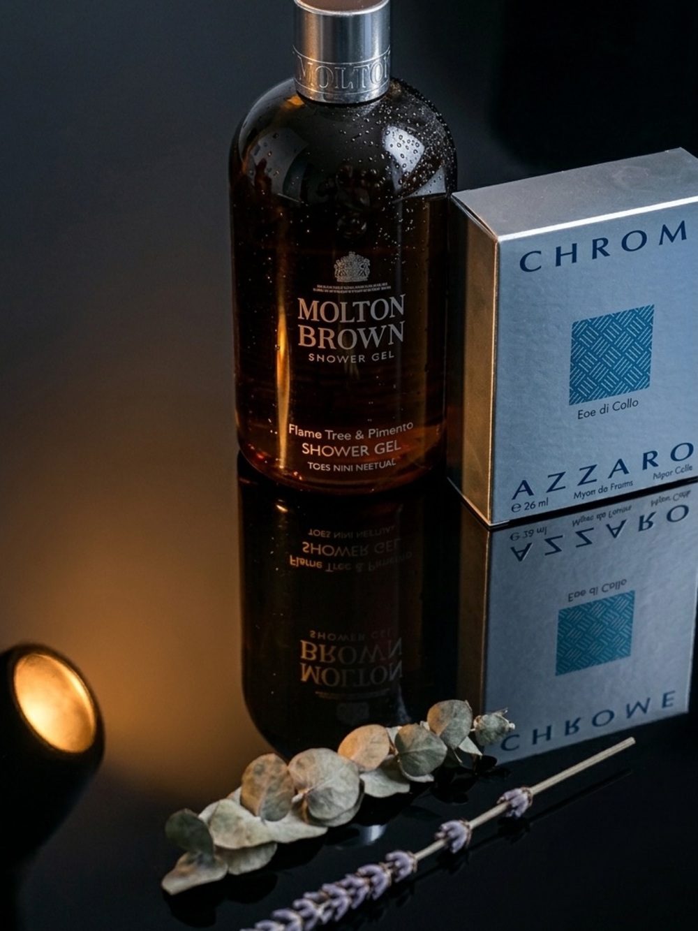 Men’s Luxury Grooming Bundle: Molton Brown Pimento 10oz & Azzaro Chrome 50ml Set - Picture 7 of 9